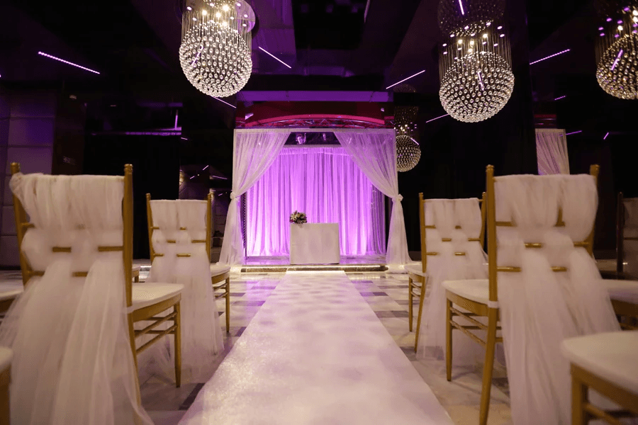 Wedding ceremony setup